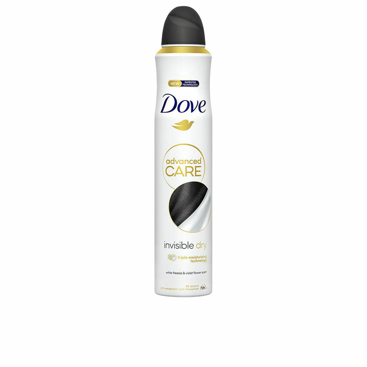 Deodorant Dove Invisible Dry Advanced Care 200 ml til kvinder produktemballage