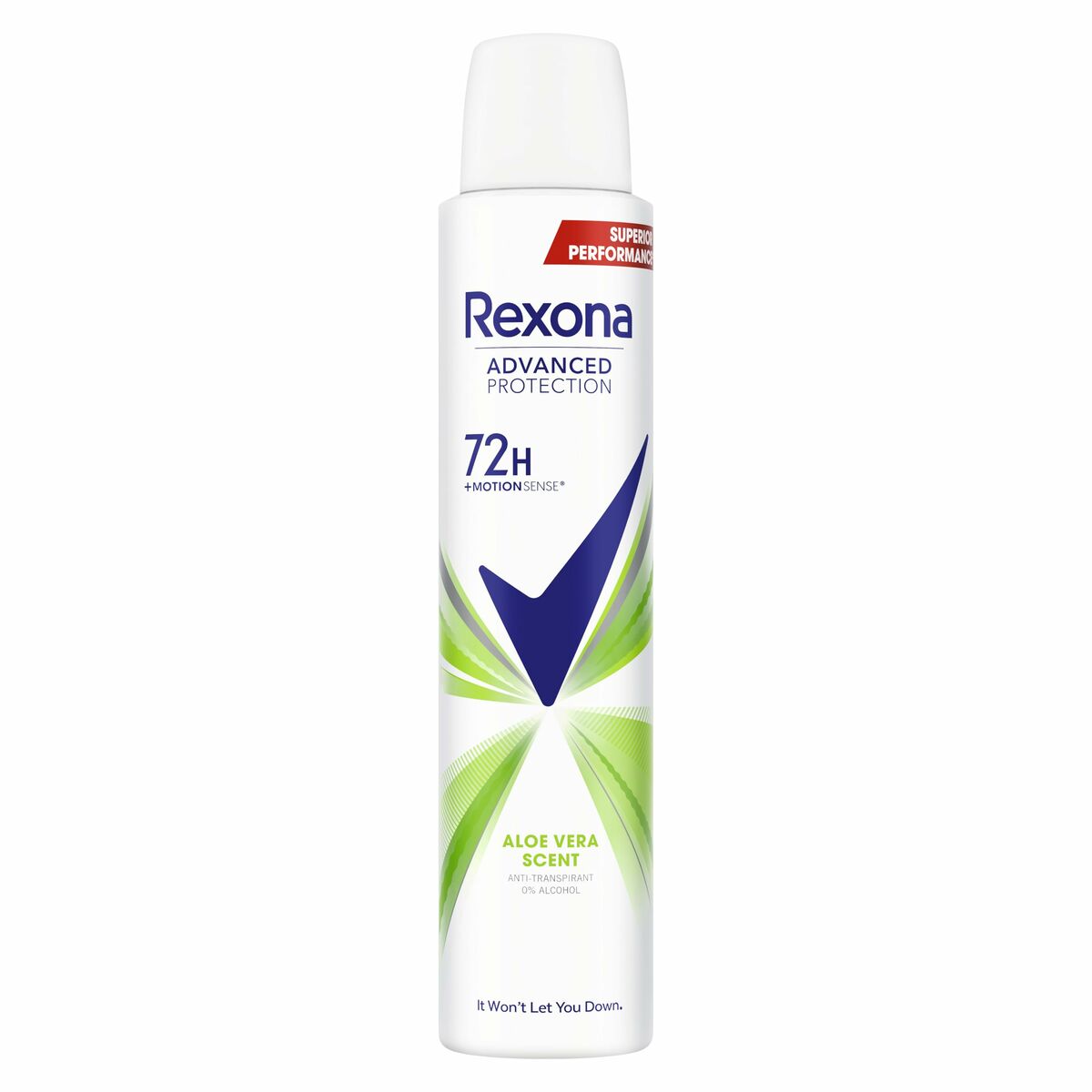 Spray Deodorant Rexona Aloe Vera 200 ml til kvinder produkt emballage