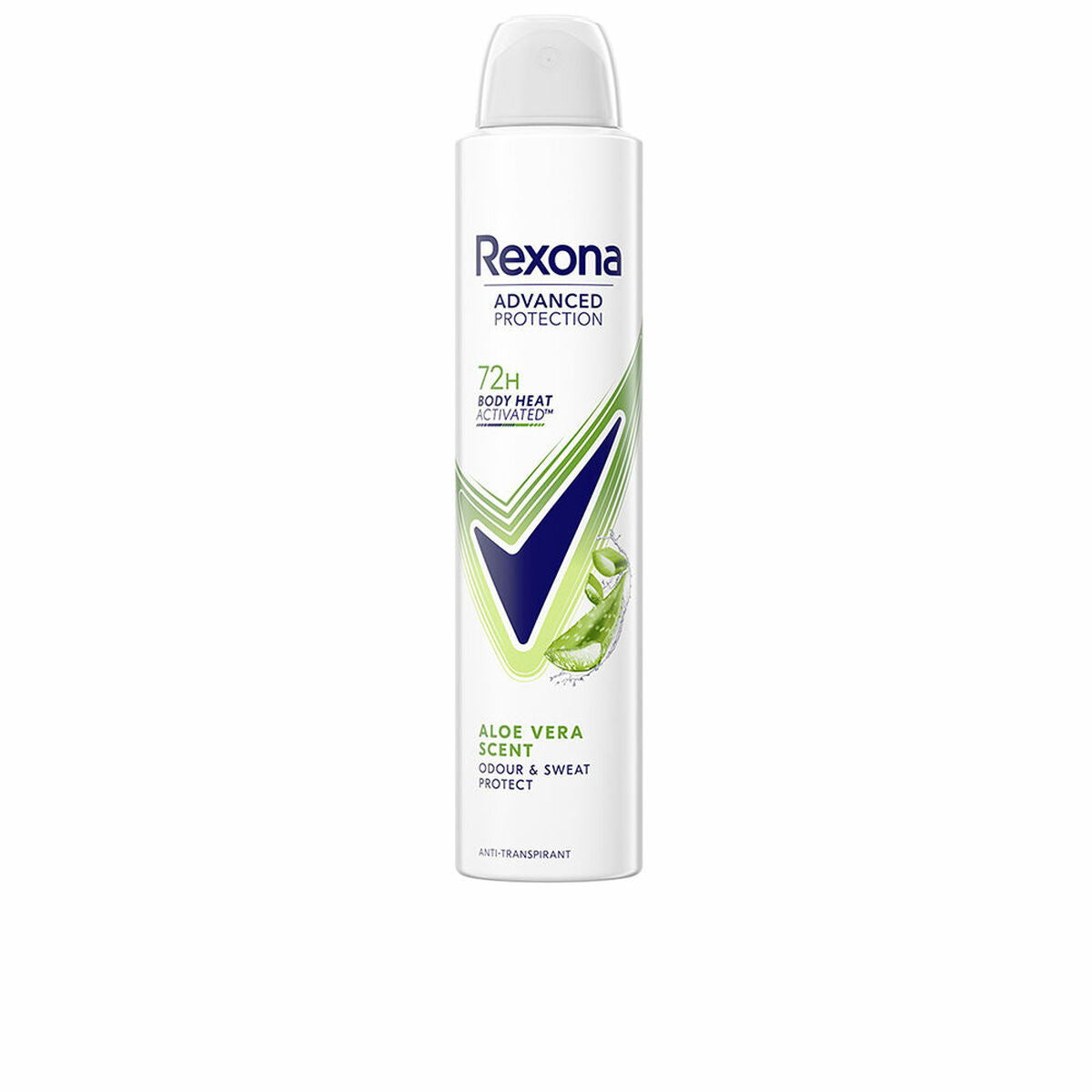 Spray Deodorant Rexona Aloe Vera 200 ml til kvinder produkt emballage