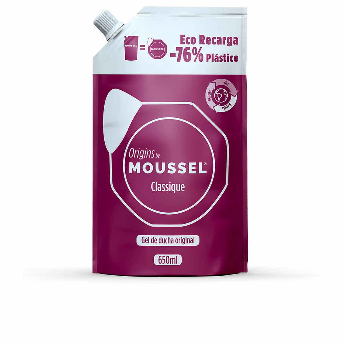 Shower Gel Moussel MOUSSEL GEL 650 ml hudplejeemballage