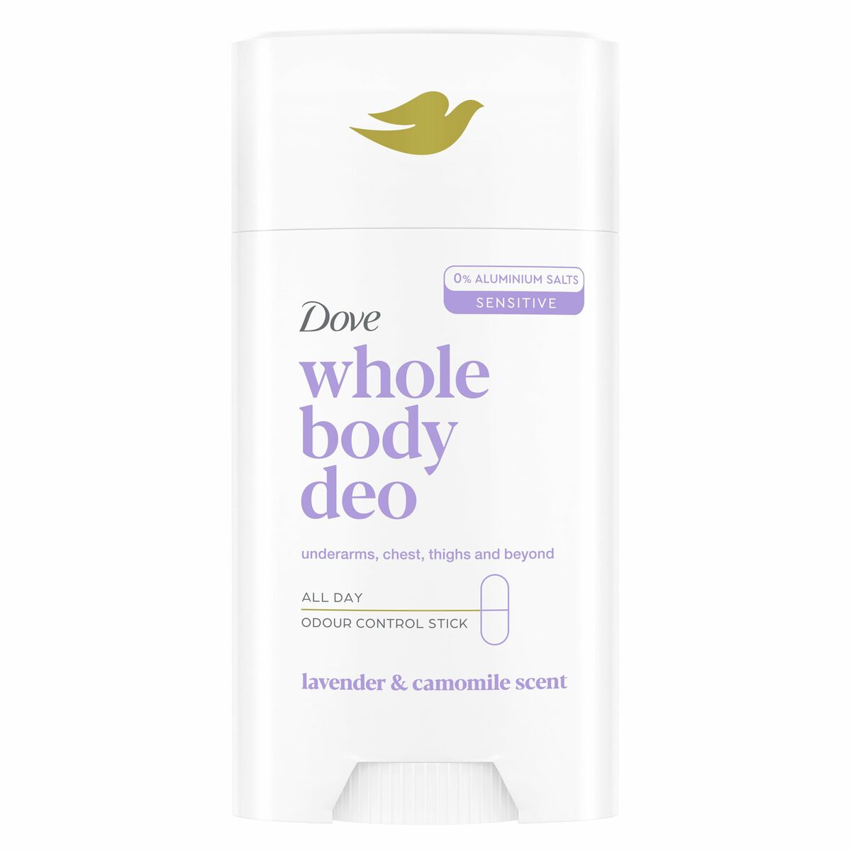 Stick Deodorant Dove LAVANDA og CAMOMILA 75ml produktemballage