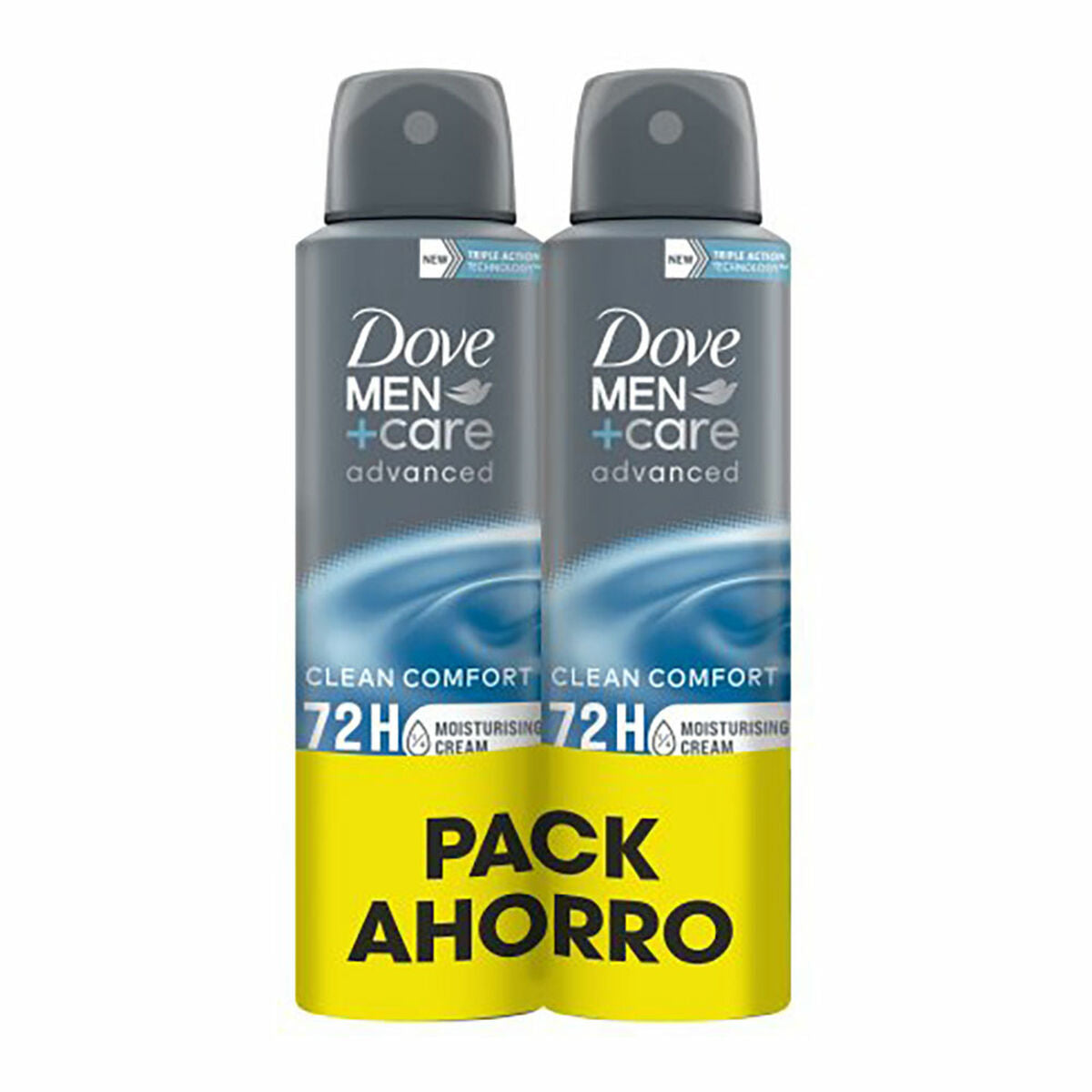 Spray Deodorant Dove men clean confort 150 ml Fresh Men 2 stykker (2 enheder) til mænd produktemballage