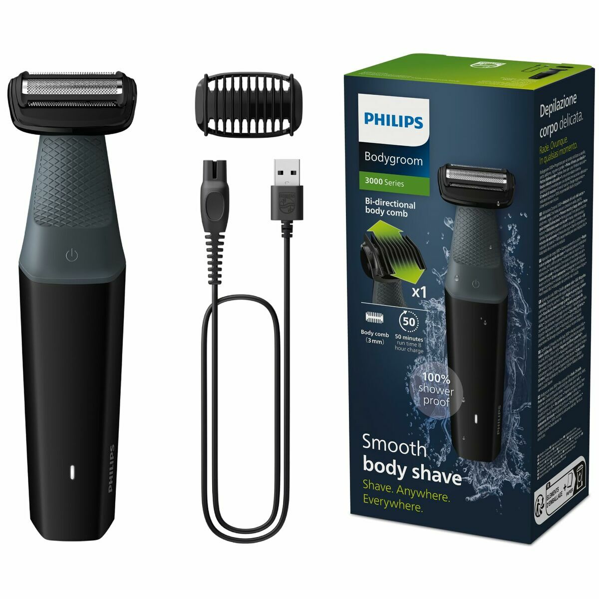 Elektrisk IPL-hårfjerner Philips BG3017/01 produktemballage
