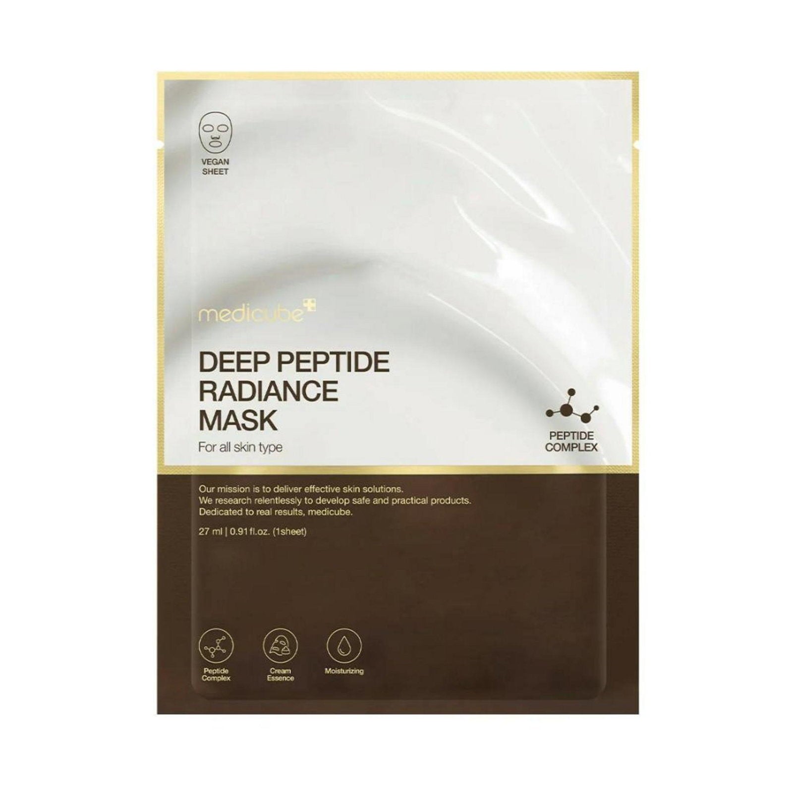 Medicube, Deep Peptide Mask, Enhances elasticity, Sheet Mask, For Face, 27 ml
