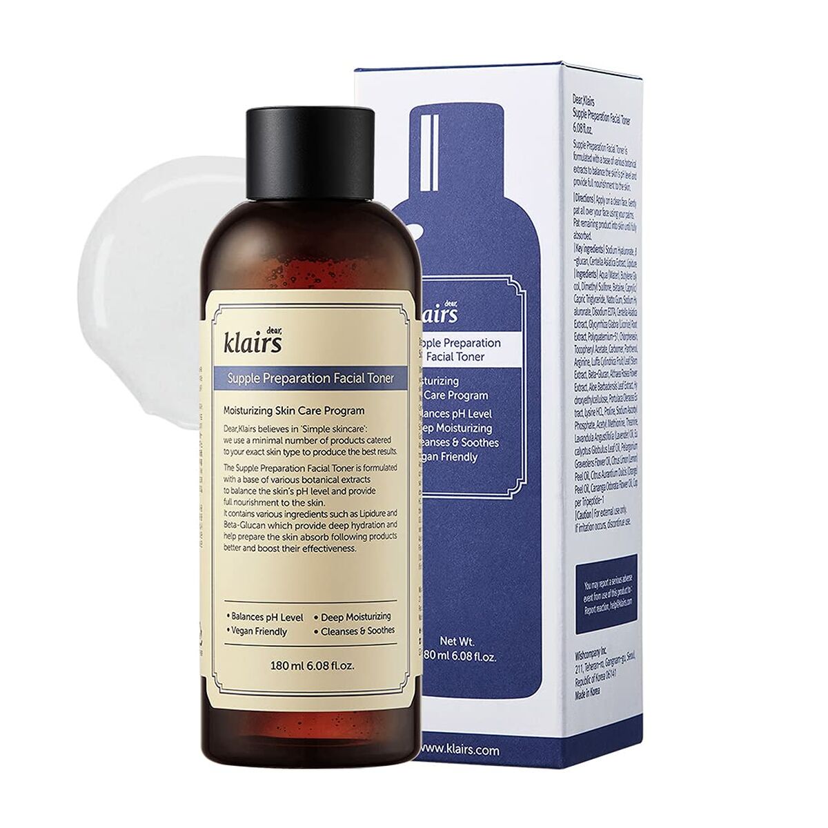 Facial Toner Klairs Supple Preparation 180 ml Balancing hudpleje emballage
