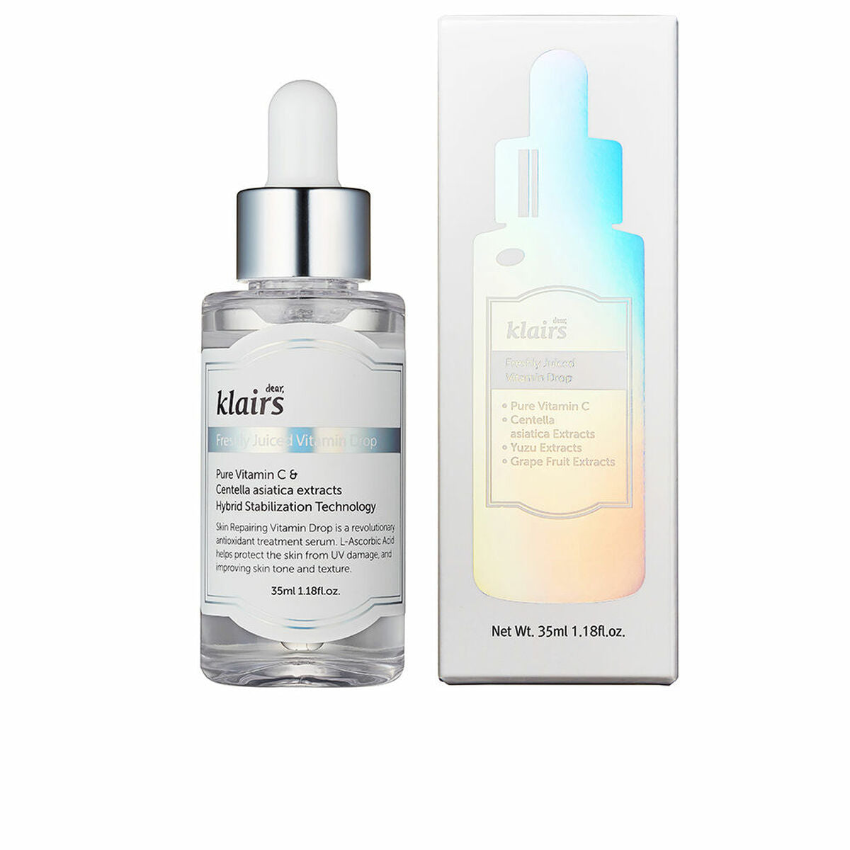 Antioxidant Serum Klairs Friskjuiceret 35 ml serumflaske