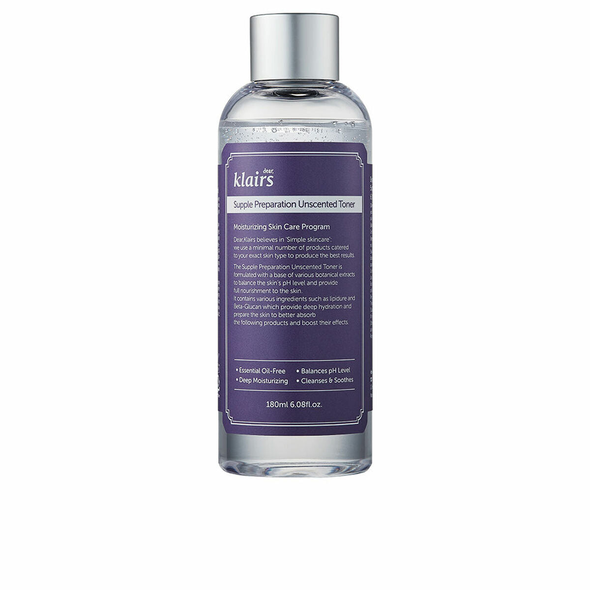 Facial Toner Klairs Supple Preparation 180 ml Moisturizing Balancing hudplejeemballage