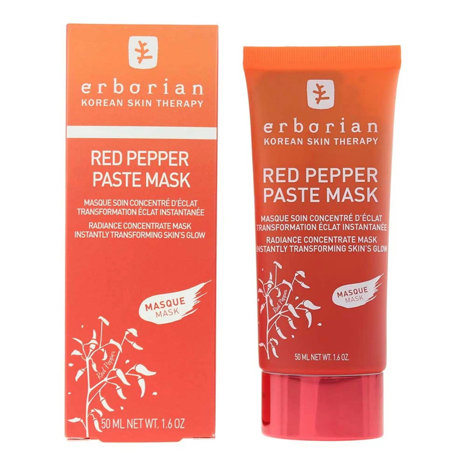 Erborian, Red Pepper, Red Pepper Extract, Radiance Boost, Cream Mask, For Face, 50 ml