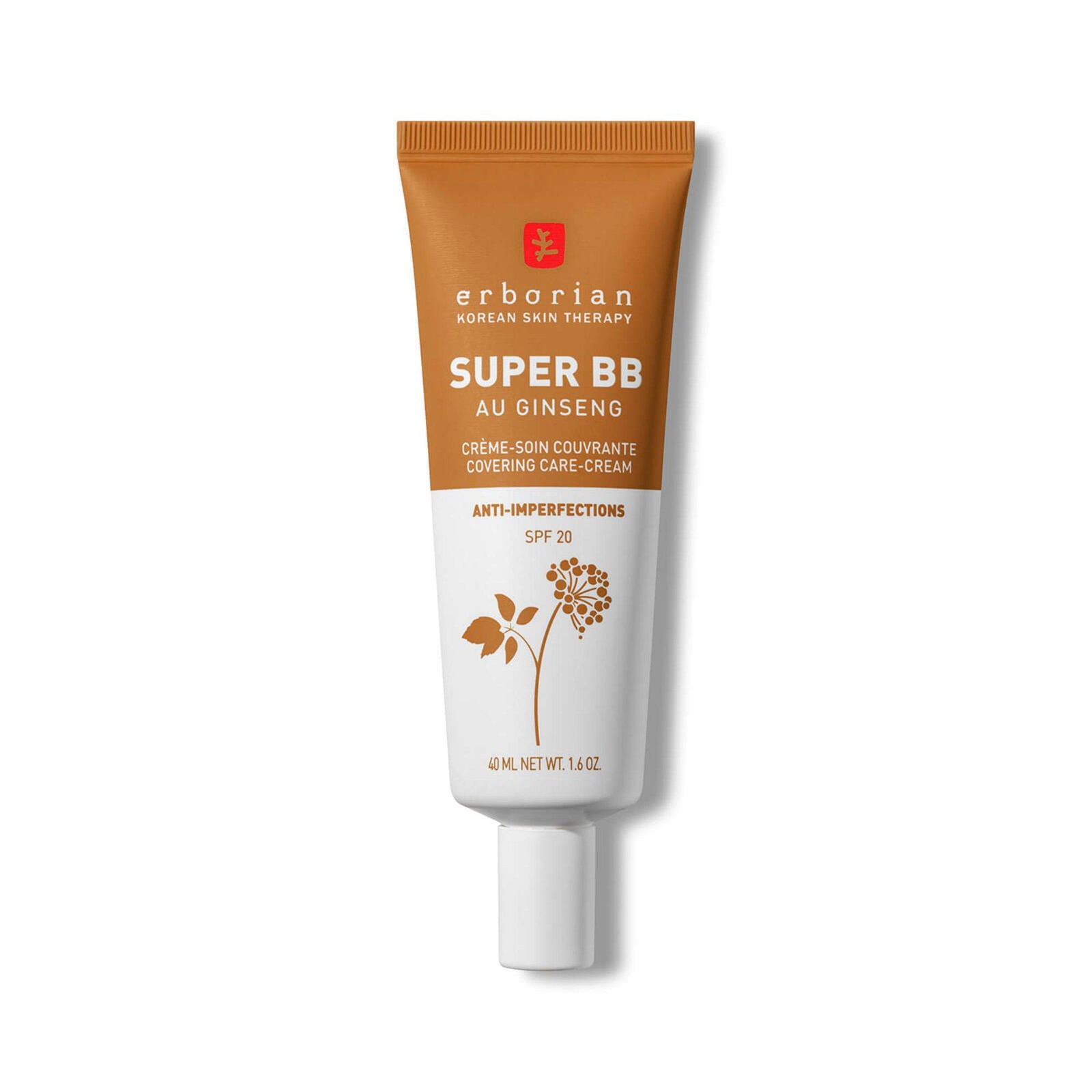 Erborian, Super BB, Ginseng, High Coverage, BB Cream, 20, Caramel, SPF 20, 40 ml