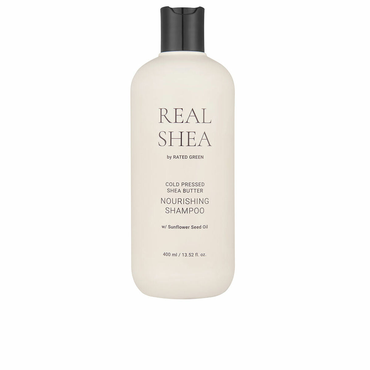 Shampoo bedømt Green Real Shea 400 ml Shea Butter shampooflaske