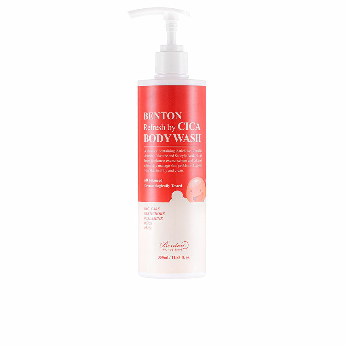 Body Lotion Benton REFRESH BY CICA 350 ml til kvinder hudpleje emballage
