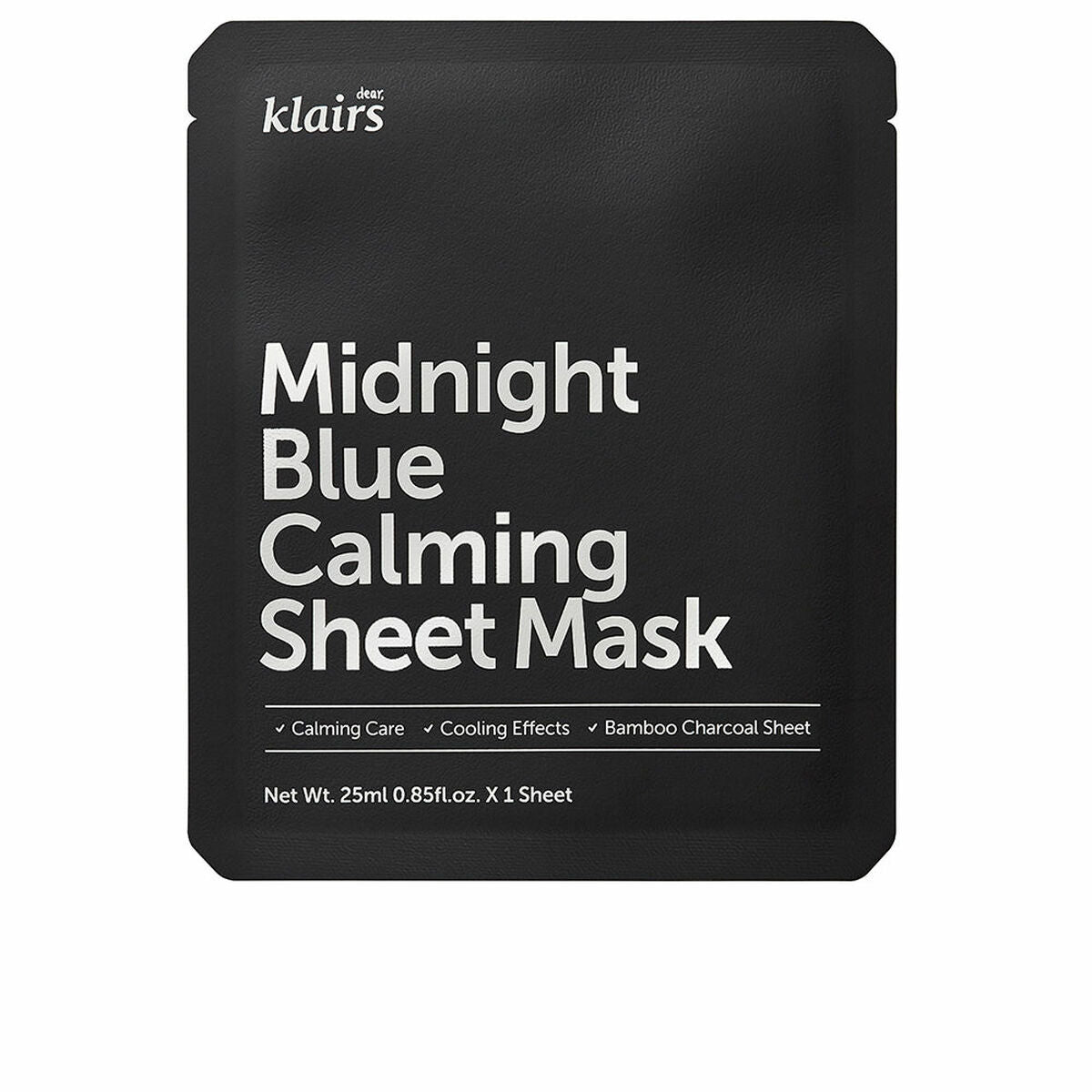 Ansigtsmaske Klairs Midnight Blue 25 ml maskeemballage