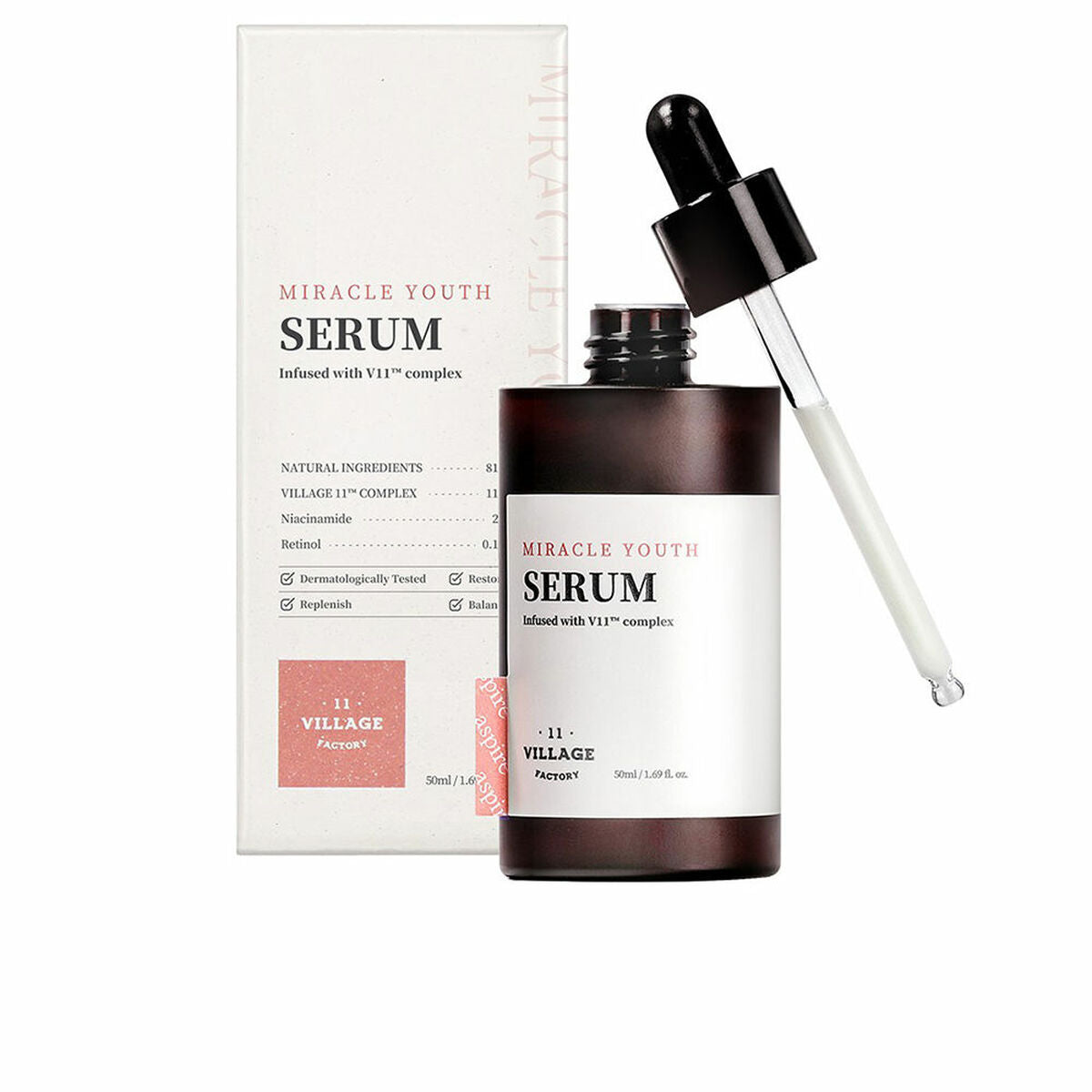 Facial Serum Village 11 Factory Miracle Youth 50 ml serumflaske