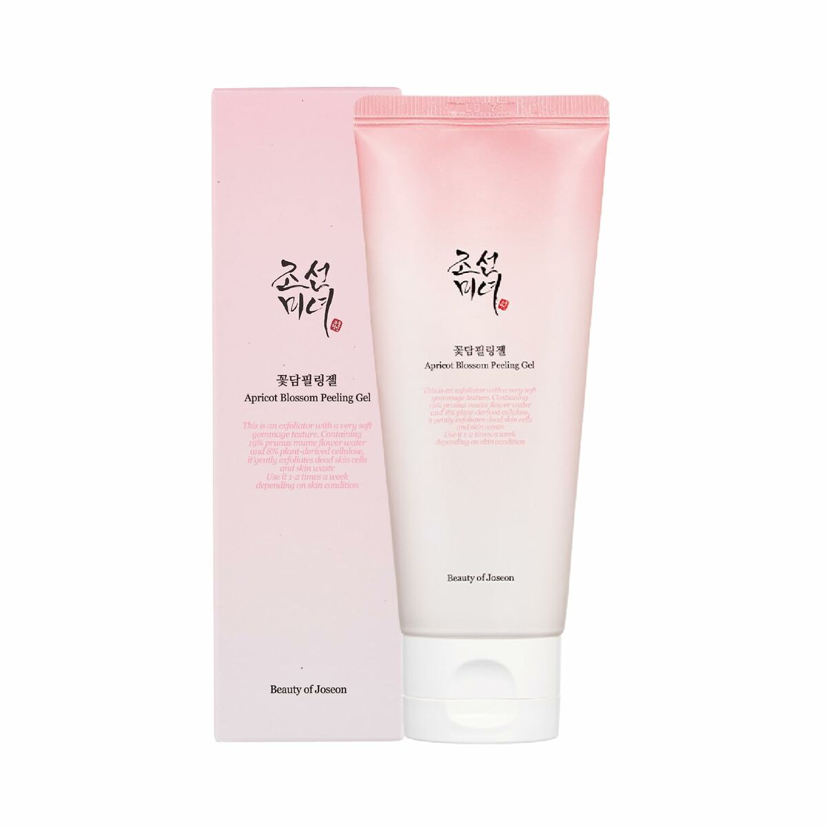 Exfoliating Facial Gel Beauty of Joseon ABRICOS BLOSSOM 100 ml til kvinder hudpleje emballage