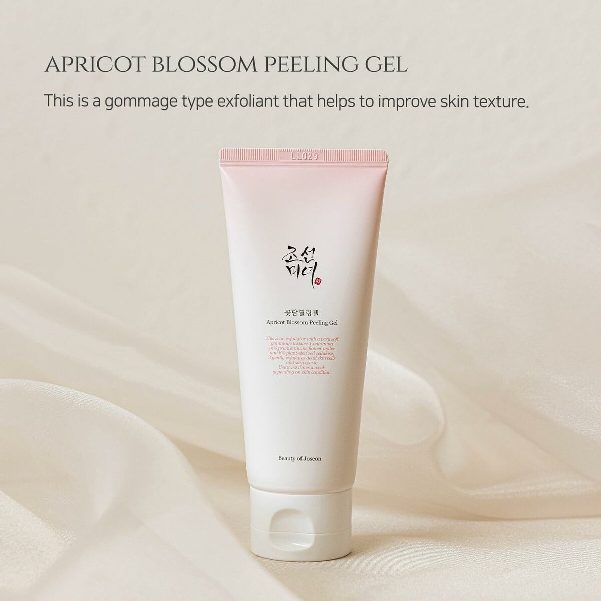 Exfoliating Facial Gel Beauty of Joseon ABRICOS BLOSSOM 100 ml til kvinder hudpleje emballage