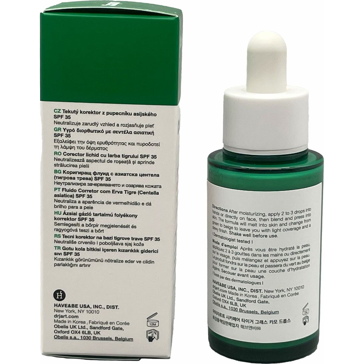 Ansigtskorrektor DR.JART+ CICAPAIR Spf 35 30 ml produktemballage