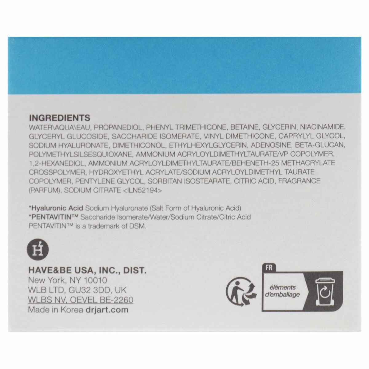Hydrating Cream DR.JART+ VITAL HYDRA SOLUTION 50 ml hudplejeemballage