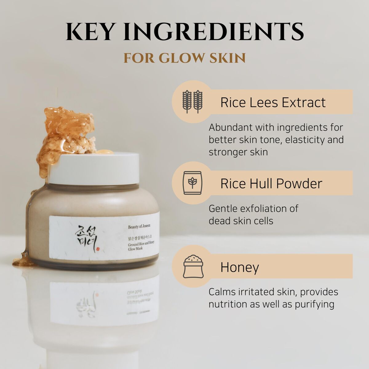 Ansigtscreme Beauty of Joseon MALAD RIS OG HONNING 150 ml hudplejeemballage