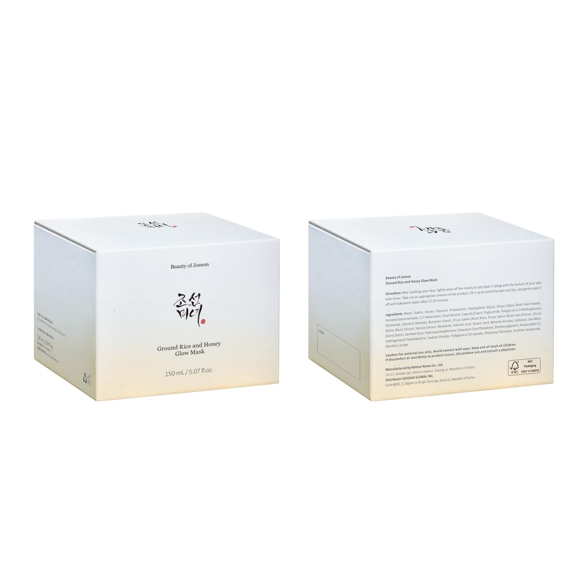 Ansigtscreme Beauty of Joseon MALAD RIS OG HONNING 150 ml hudplejeemballage