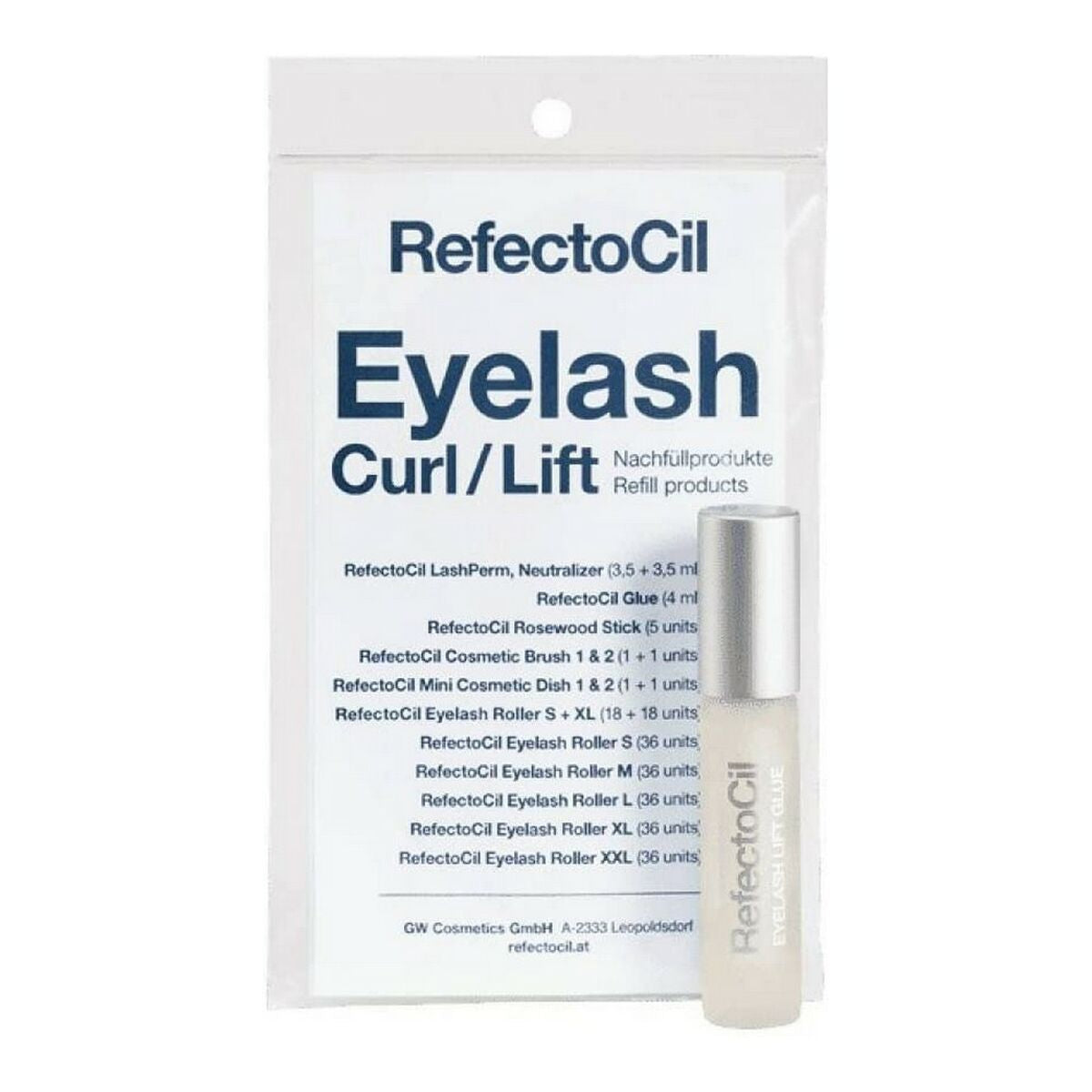 Klæbemiddel til semi-permanente øjenvipper RefectoCil Eyelash 4 ml Tabs produktemballage