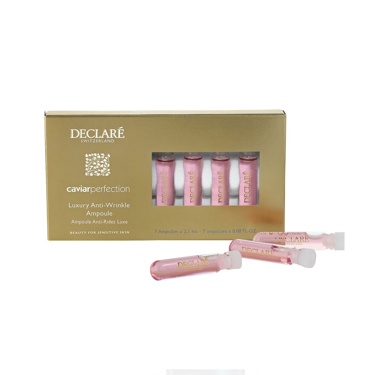 Anti-rynkepleje Declaré Caviar Perfection Luxury 7 x 2,5 ml 2,5 ml til kvinder produktemballage
