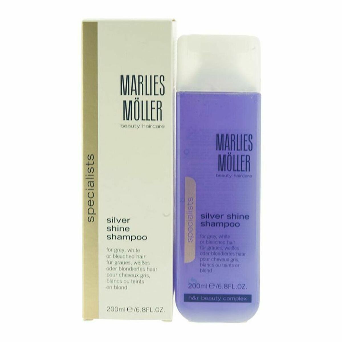 Color Neutralizing Shampoo Silver Shine Marlies Möller 200 ml til kvinder shampooflaske