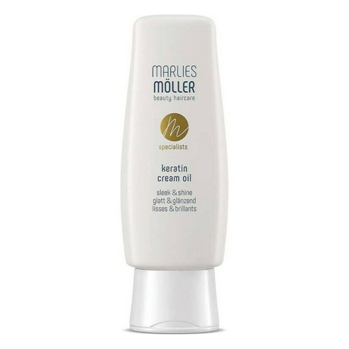 Hårolie Marlies Möller Keratin 100 ml produktemballage
