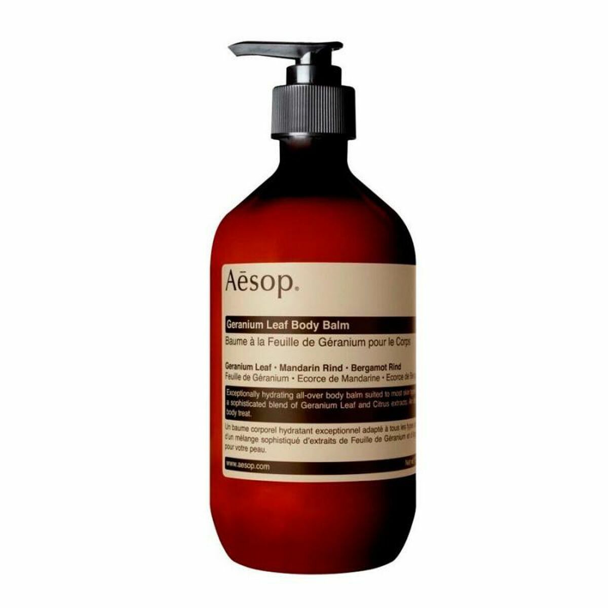 Body Lotion Aesop GERANIUM LEAF 500 ml til kvinder hudpleje emballage
