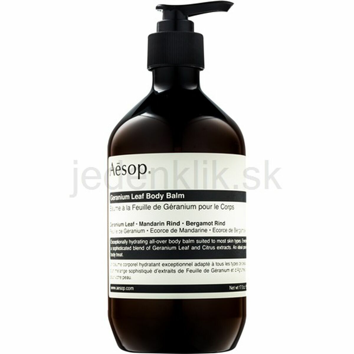 Body Lotion Aesop GERANIUM LEAF 500 ml til kvinder hudpleje emballage