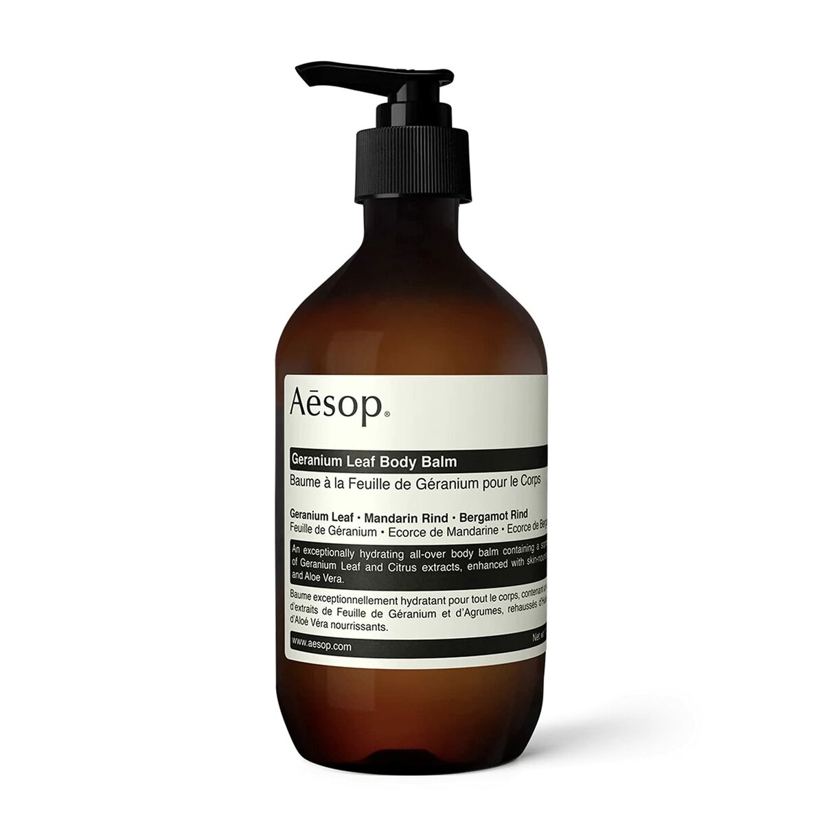 Body Lotion Aesop GERANIUM LEAF 500 ml til kvinder hudpleje emballage