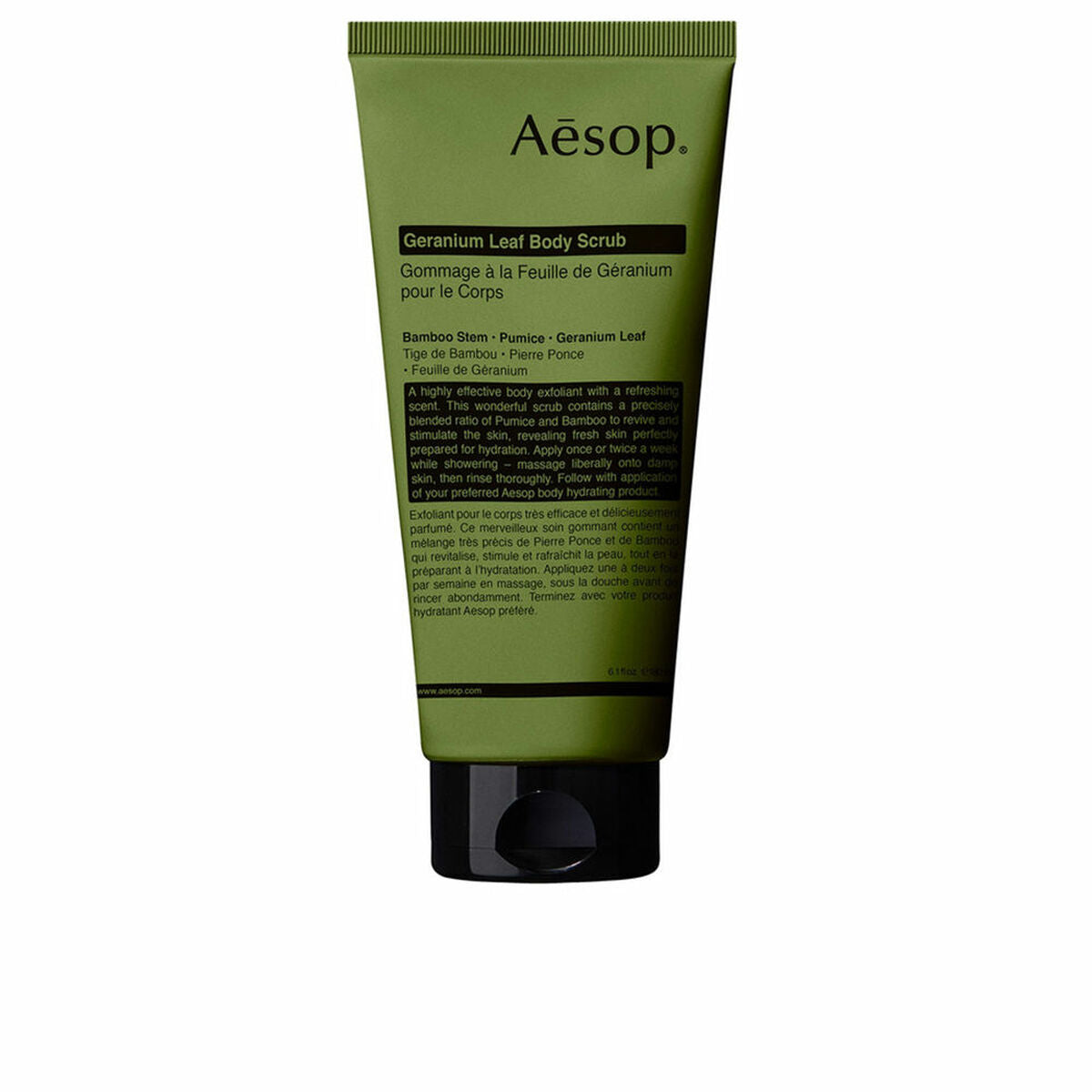 Body Exfoliator Aesop GERANIUM LEAF 180 ml produktemballage