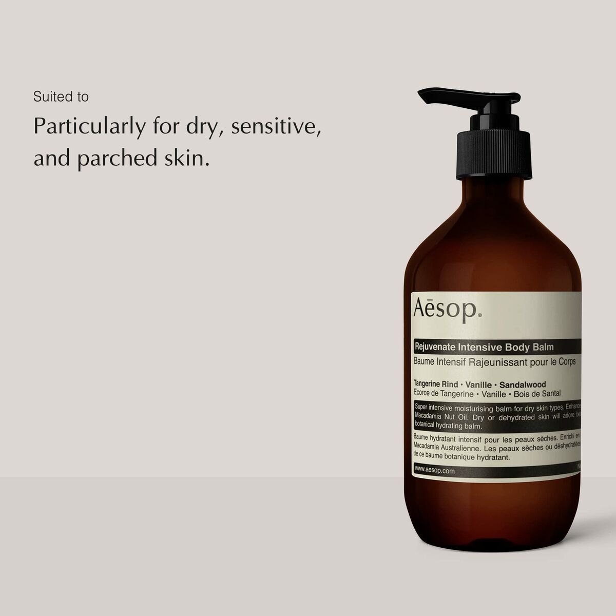 Body Lotion Aesop REJUVENATE INTENSIVE 500 ml til mænd hudplejeemballage
