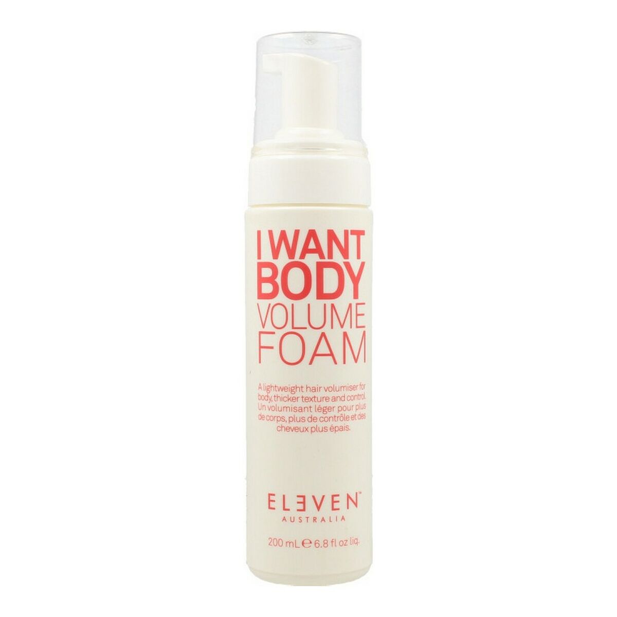 Styling Mousse Eleven Australia I Want Body (200 ml) produktemballage