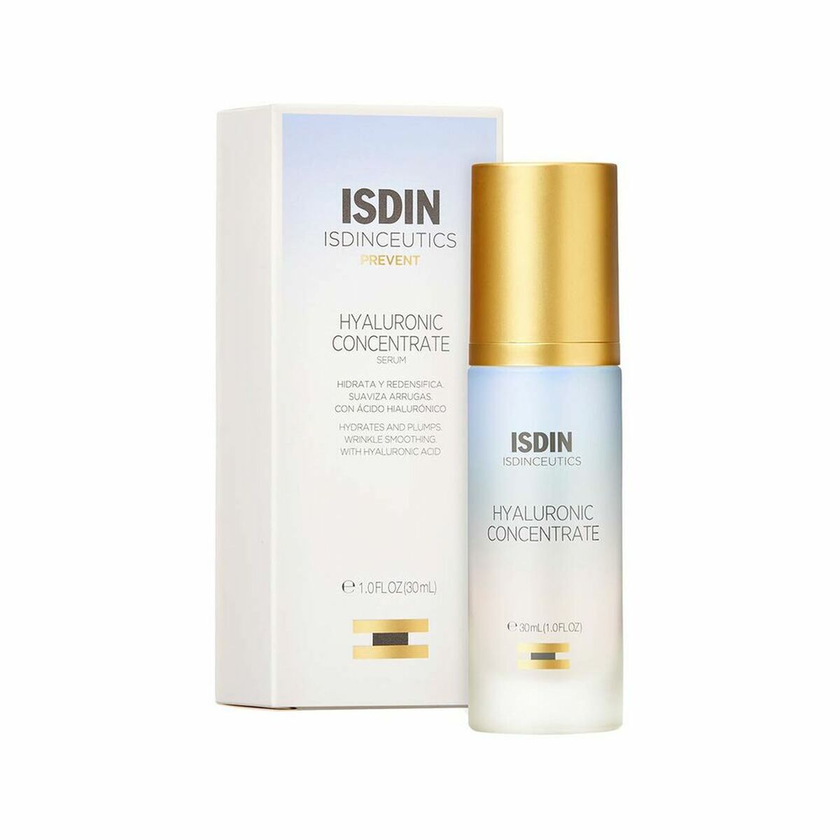 Ansigtsserum med hyaluronsyre Isdin Isdinceutics 30ml produktemballage