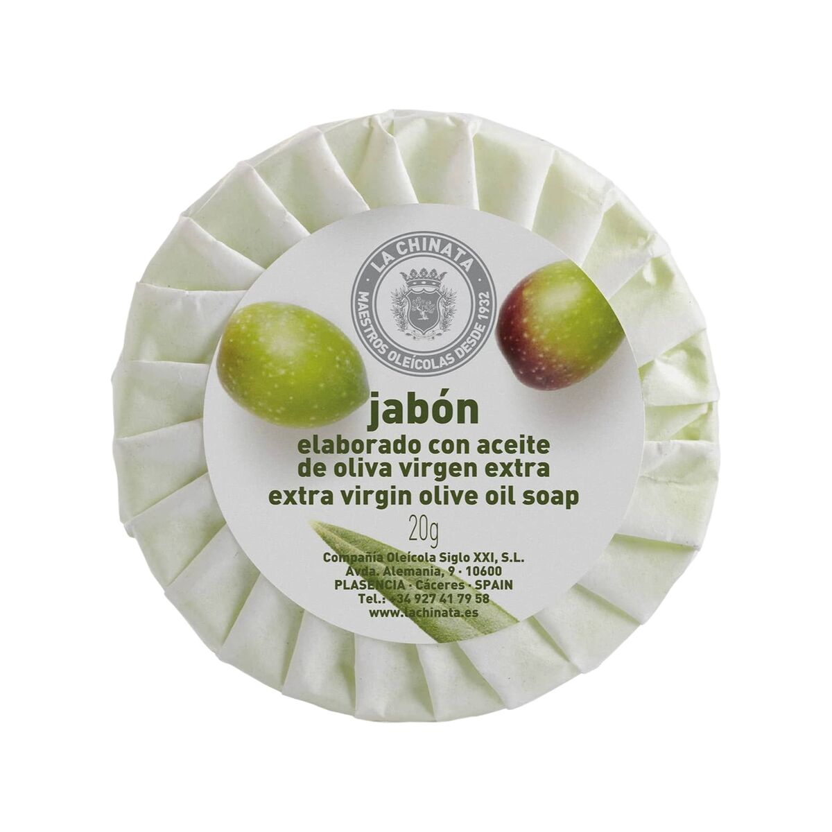 Olivenolie Sæbebar La Chinata 20 g produktemballage