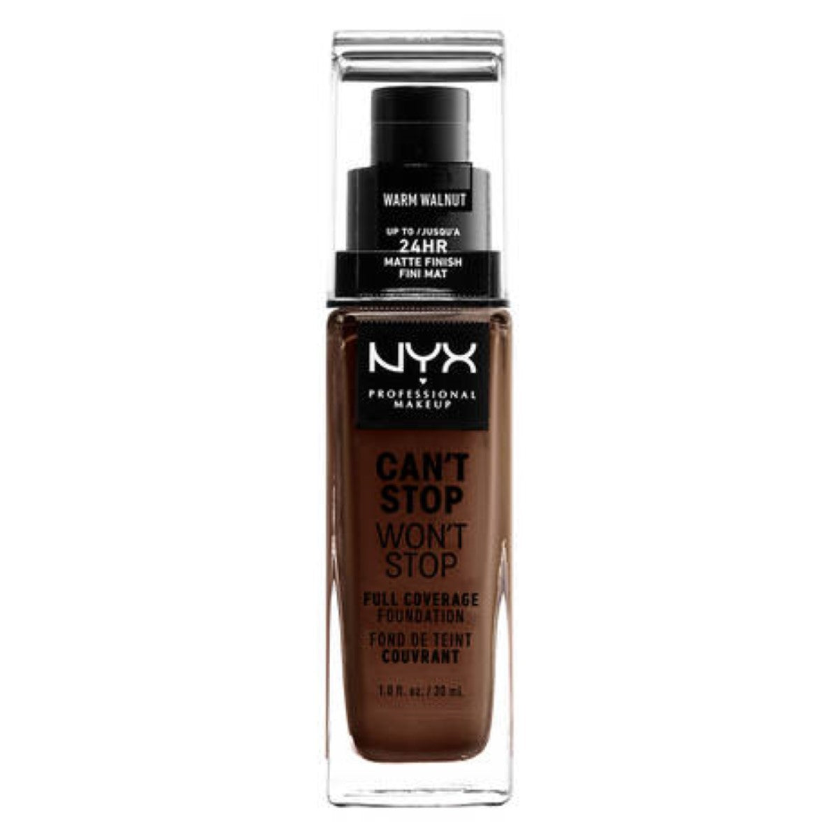Crème Make-up Base NYX T Stop T Stop varm valnød 30 ml produktemballage
