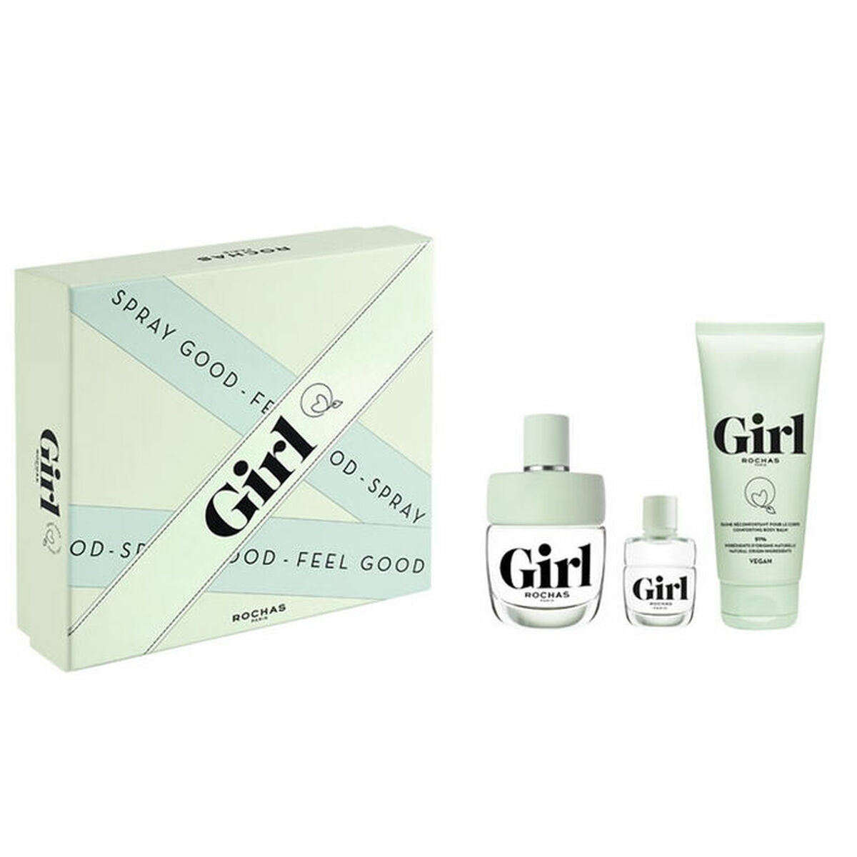 Parfumesæt til kvinder Rochas Girl 3 stykker til kvinder produktemballage