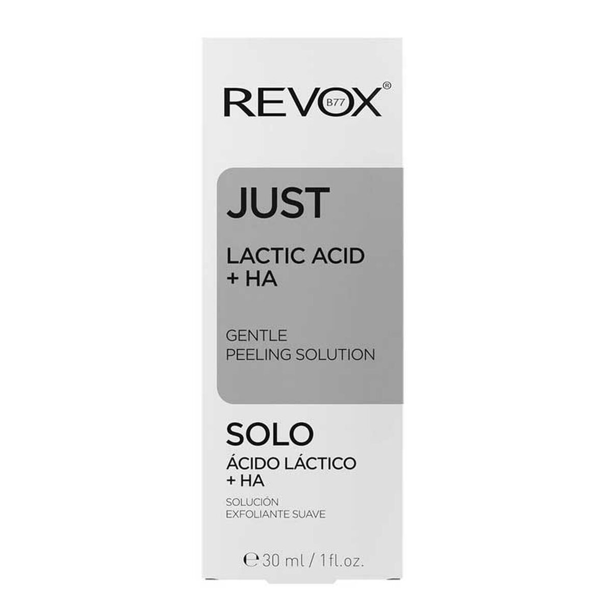 Facial Exfoliator Revox B77 Kun 30 ml mælkesyre til kvinder produktemballage