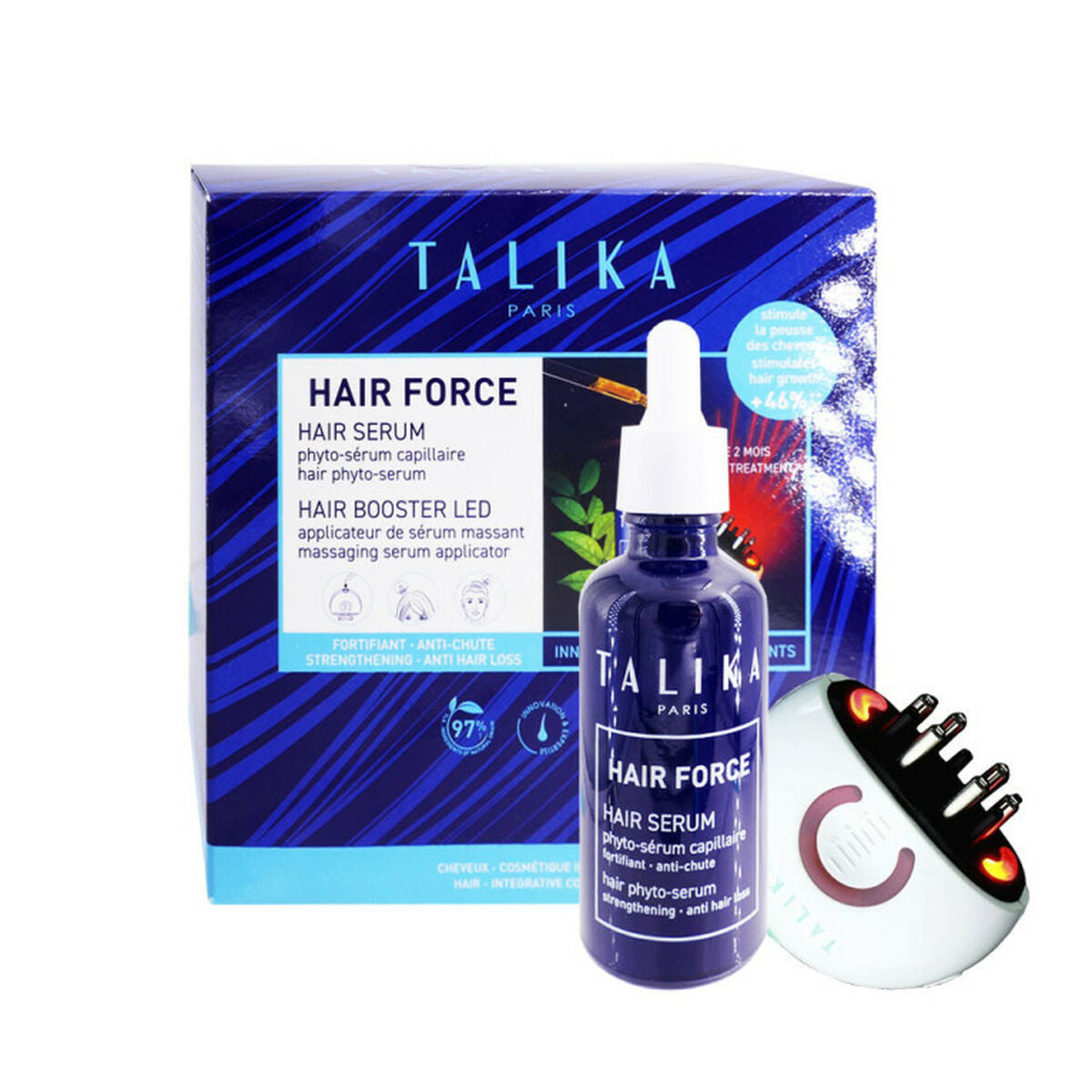 Hårdressingssæt Talika Hair Force Lote Anti-fall 2 stk. til kvinder produktemballage