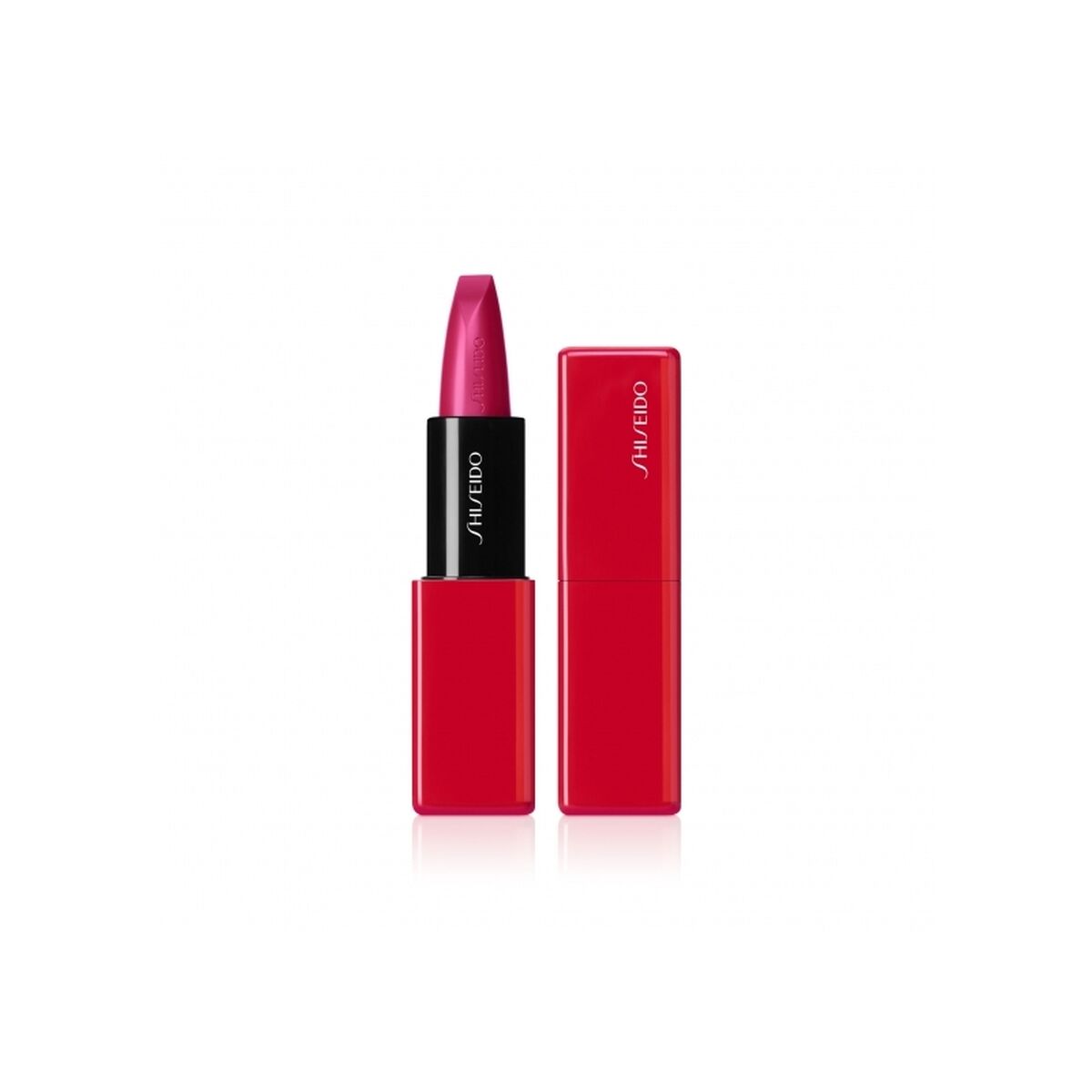 Læbepomade Shiseido Technosatin Nº 422 Nº 422 Fuchsia Flux 3,3 g 3,3 g hudplejeemballage