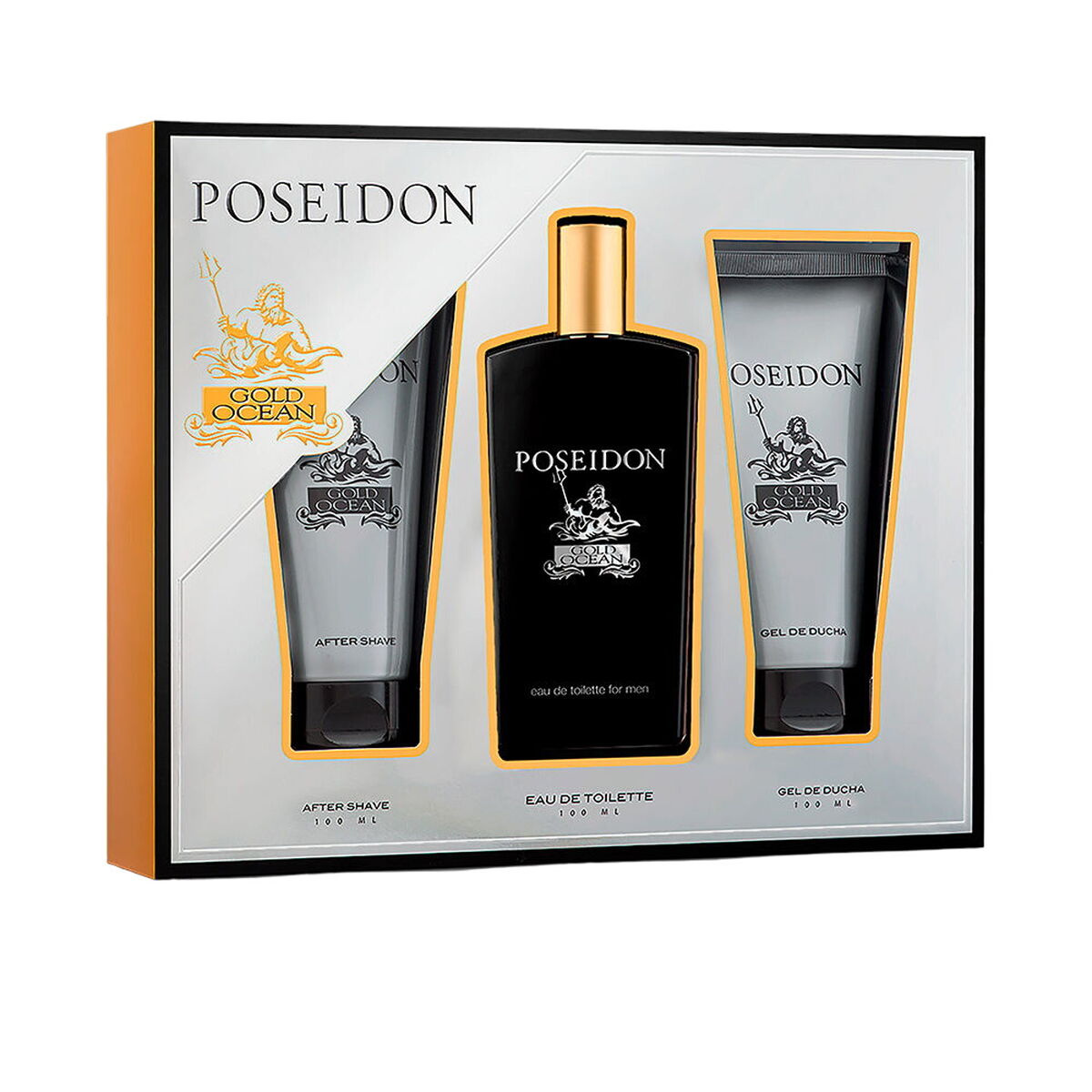 Herreparfumesæt Poseidon POSEIDON GOLD TIL MÆND EDT 3 stykkers flaske