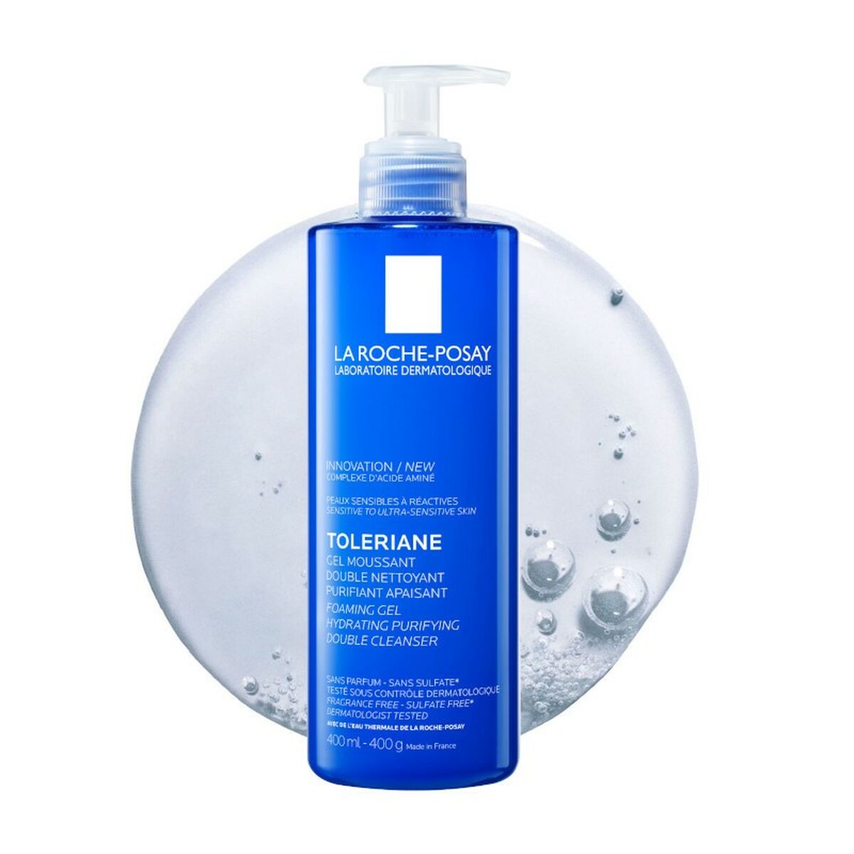 Facial Cleansing Gel La Roche Posay Toleriane 400 ml hudplejeemballage
