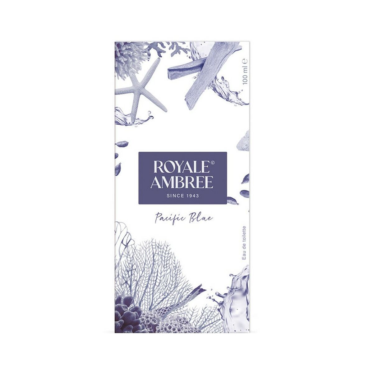Dameparfume Royale Ambree Pacific Blue EDC 100 ml til Dame-produktemballage