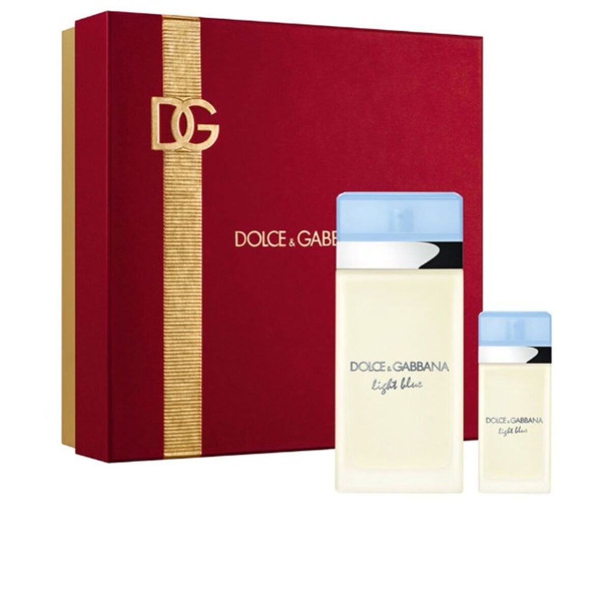 Dameparfumesæt Dolce & Gabbana lyseblå 2 stykker til kvinder produktemballage