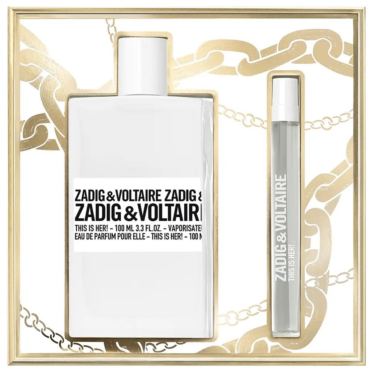 Parfumesæt til kvinder Zadig & Voltaire This Is Her! 2 stk. produktemballage