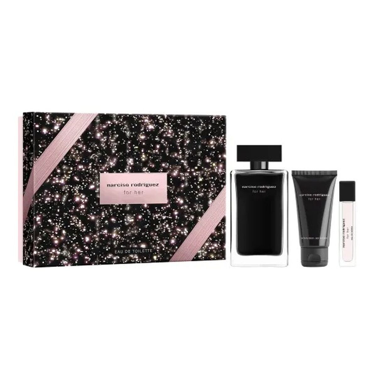 Parfumesæt til kvinder Narciso Rodriguez FOR HENDE 3 stykker til kvinder produktemballage