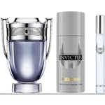 Herreparfumesæt Paco Rabanne Invictus 3 stykker til mænd produktemballage