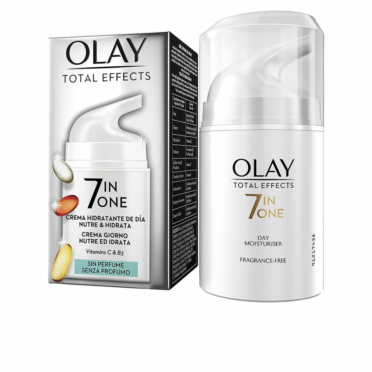 Anti-Ageing Hydrating Cream Olay Total Effects 50 ml 7-i-1 hudplejeemballage til kvinder
