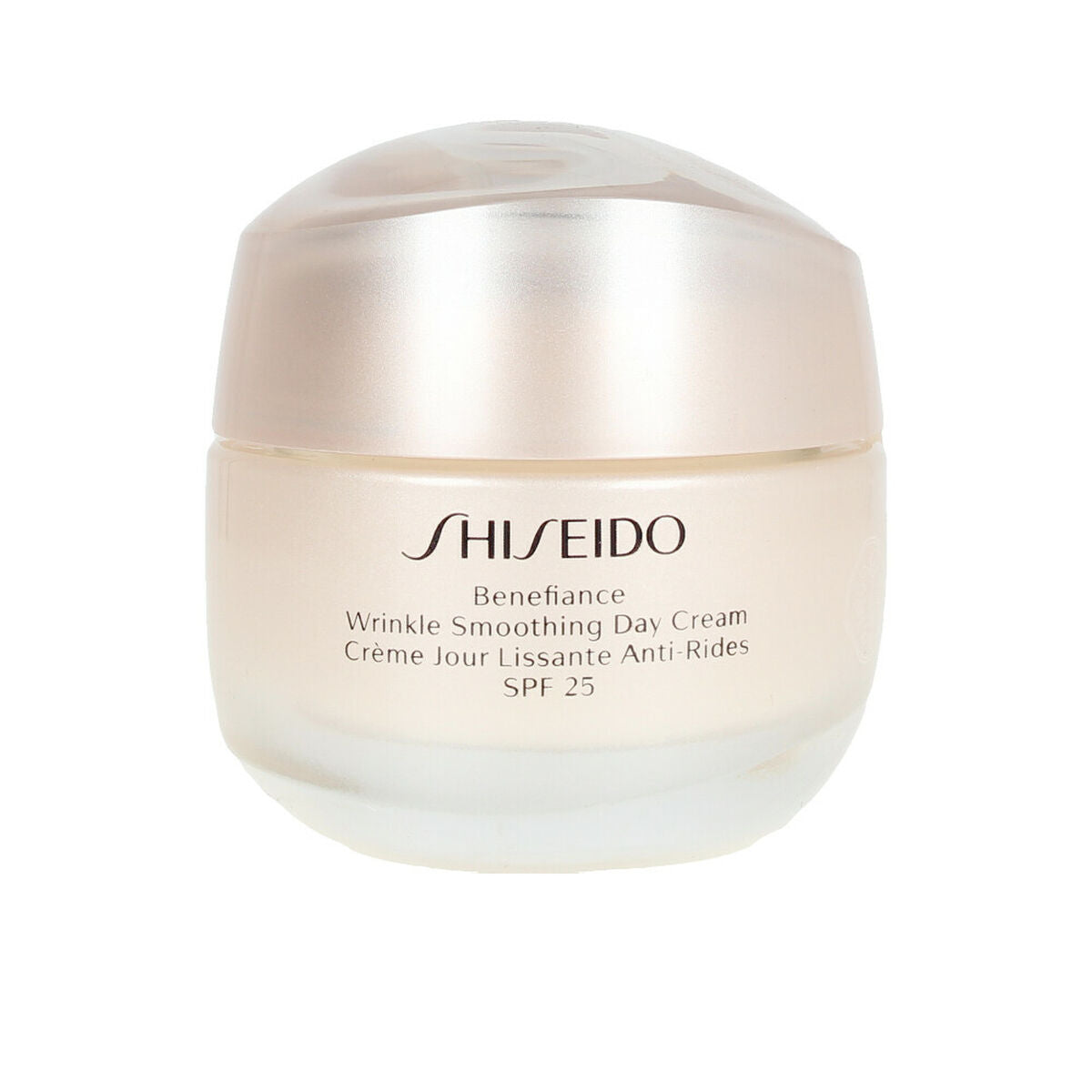 Anti-aging creme til dagtimerne Shiseido Benefiance Rynkeudjævning 50 ml Spf 25 til kvinder hudplejeemballage
