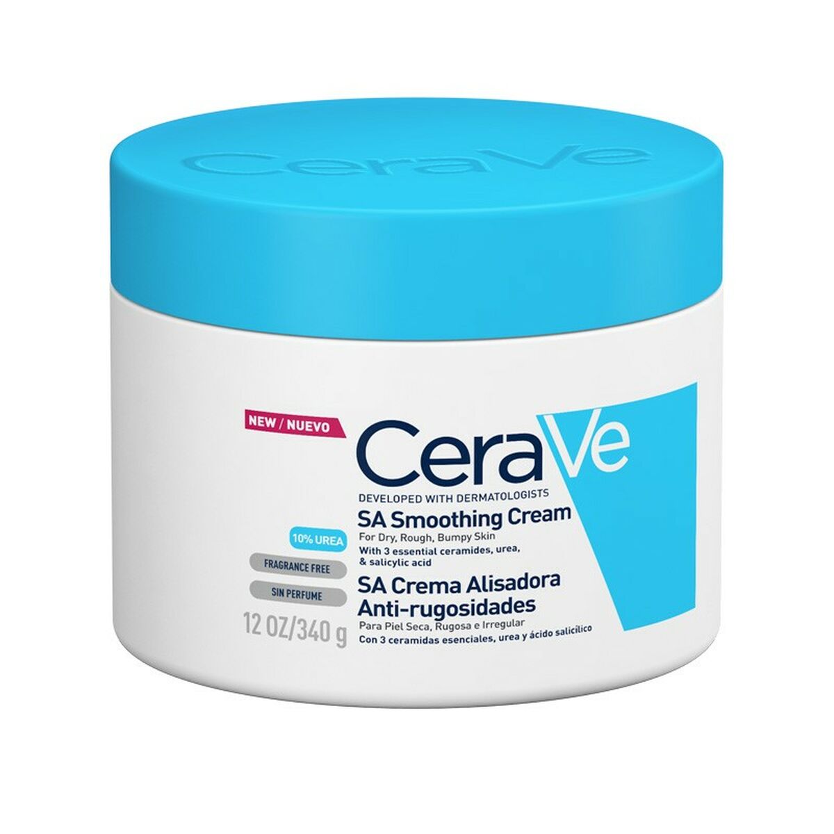 Smoothing Exfoliating Cream CeraVe SA 340 g hudplejeemballage